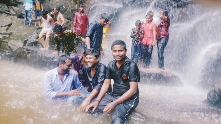 watterfall with friend's