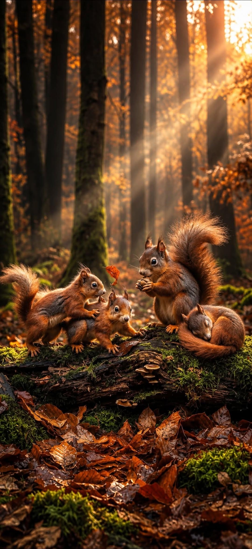 sfondi Squirrel, Autumn