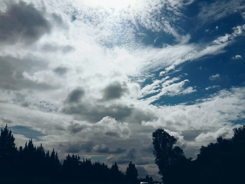 nuages dans le ciel avec soleil
