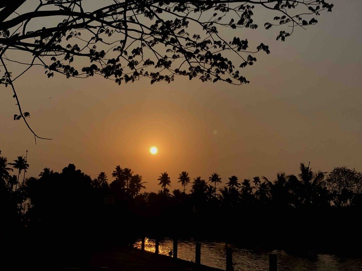 Sunset by the lake