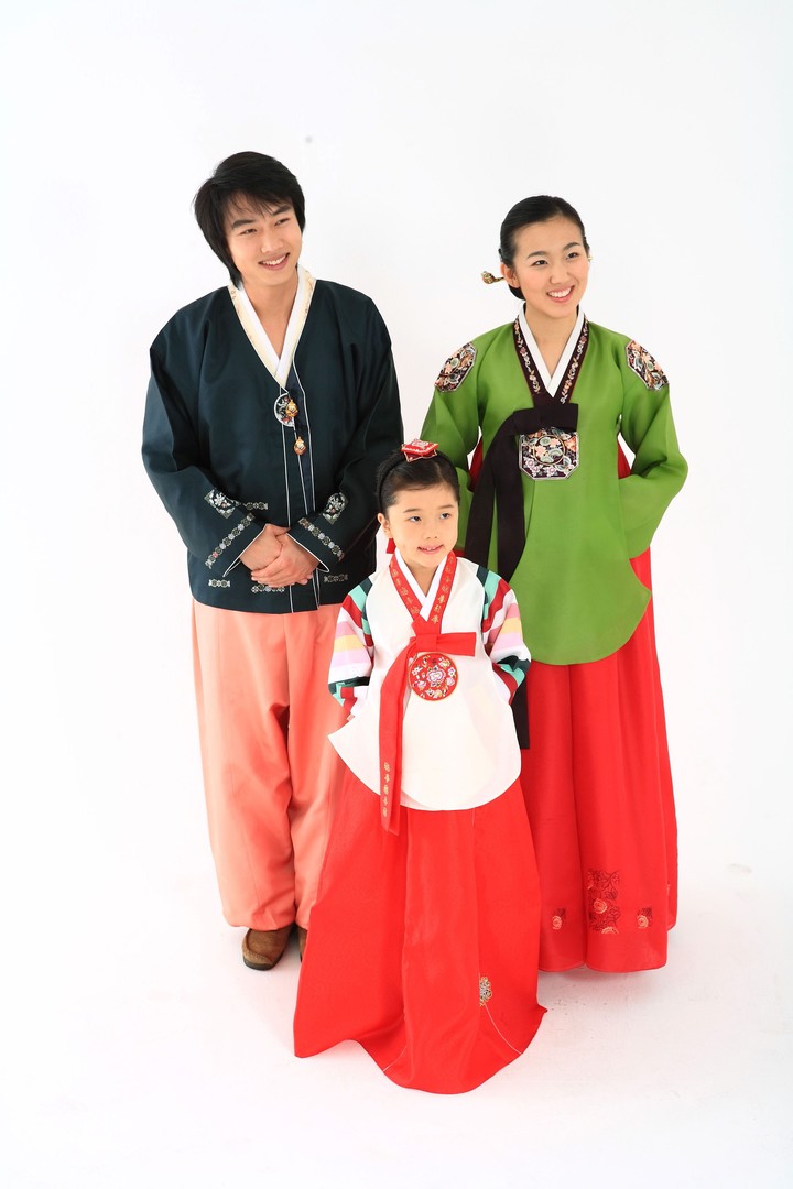 Family in Korean Dress