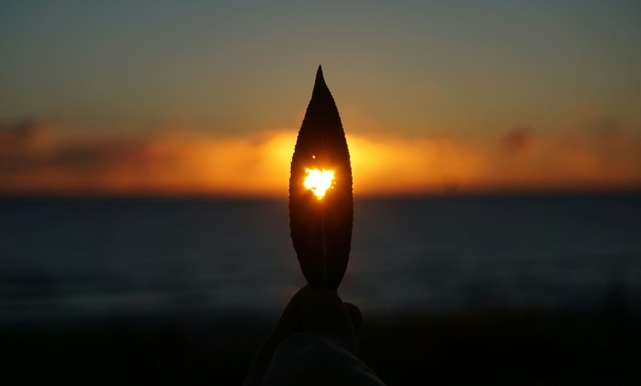 Sunset.