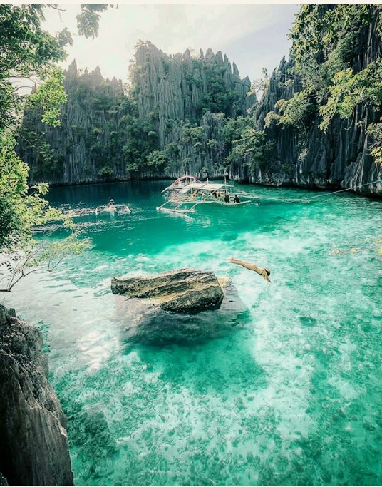 swimming in cool water