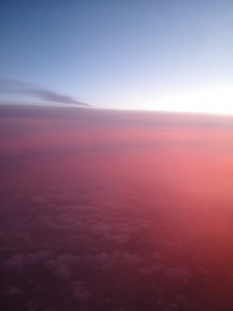 Red clouds at night