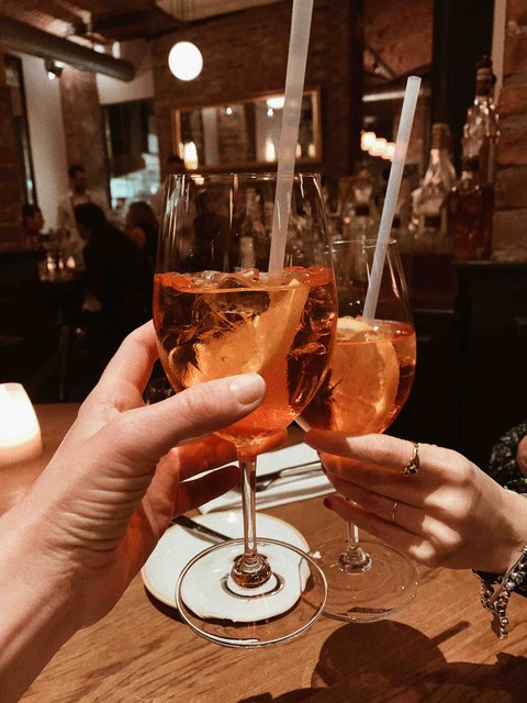 with my best friend...at my favorite restaurant in Prague
