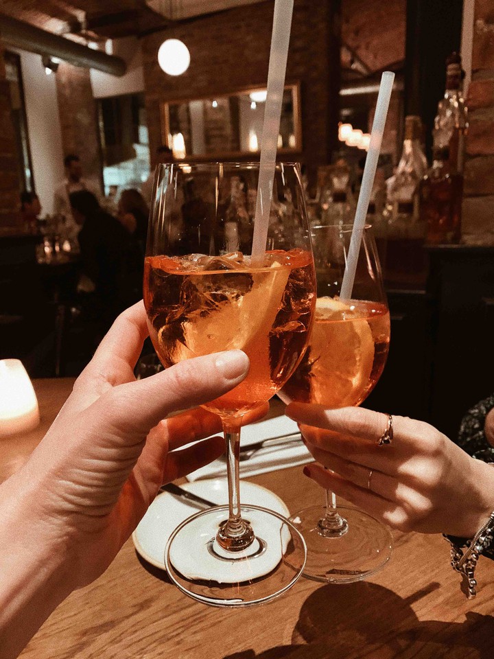 with my best friend...at my favorite restaurant in Prague