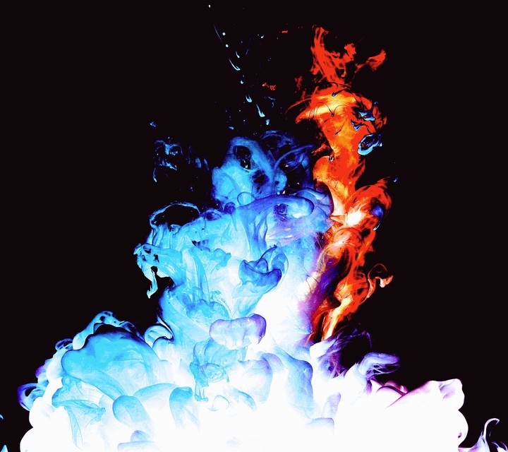 Blue and Red Flames
