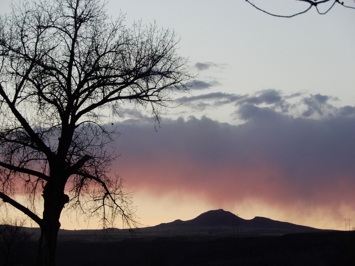 volcano sunset