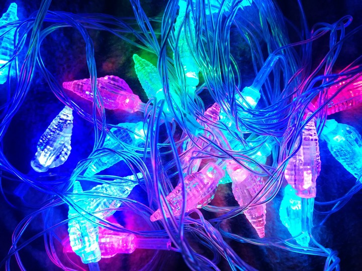 Pink and blue Lights