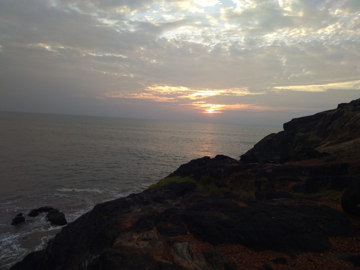 beach in sunset wiew