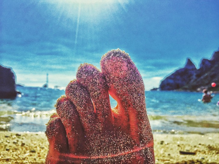Foot on the beach