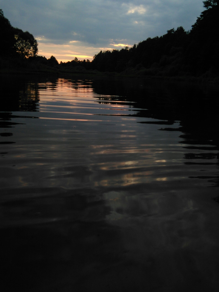sunset on the river