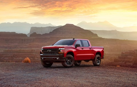 Chevrolet pickup red