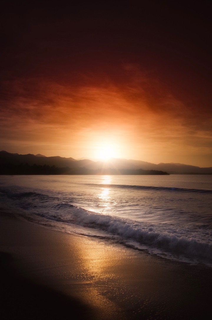 Sunset by the sea