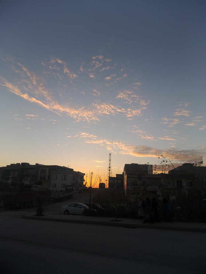 Sun setting