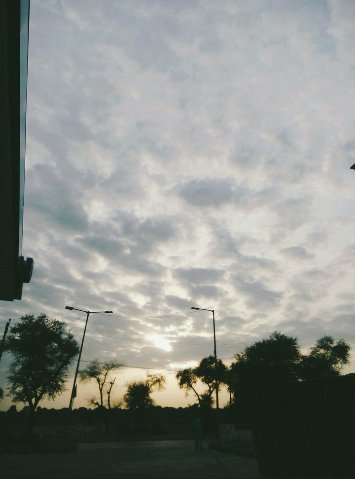 sunset view from gas station