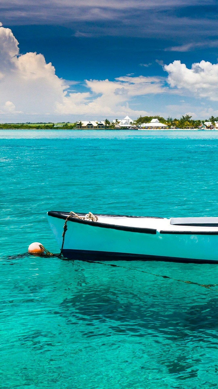 Boat on green