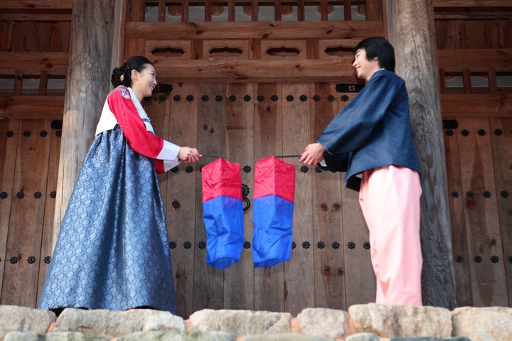 Couple in Korean Dress II