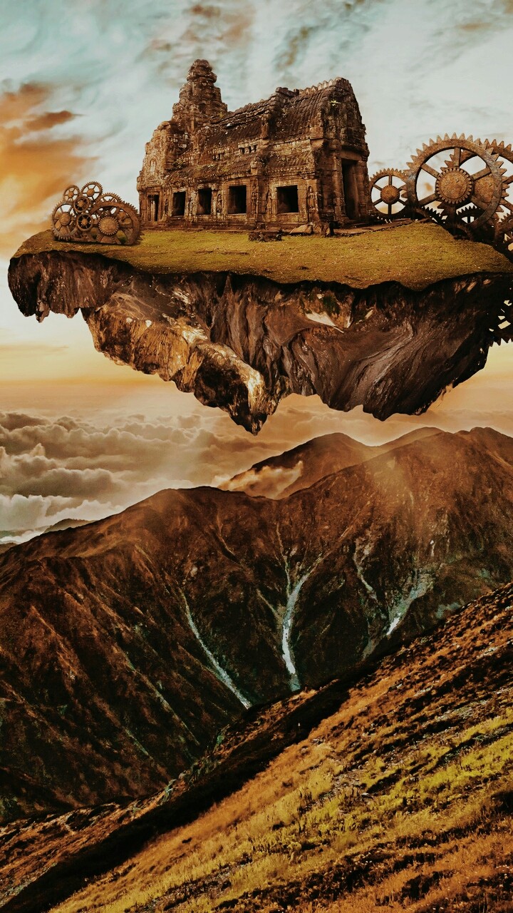 Ancient Flying House in Mountain....