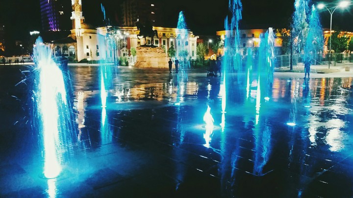 Skanderbeg Square by night
