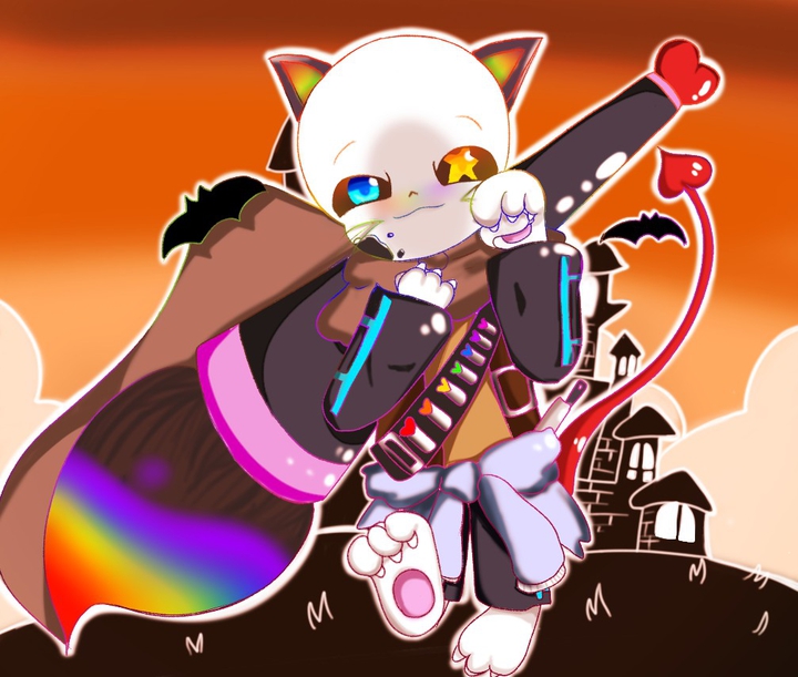 undertale au ink sans happy halloween