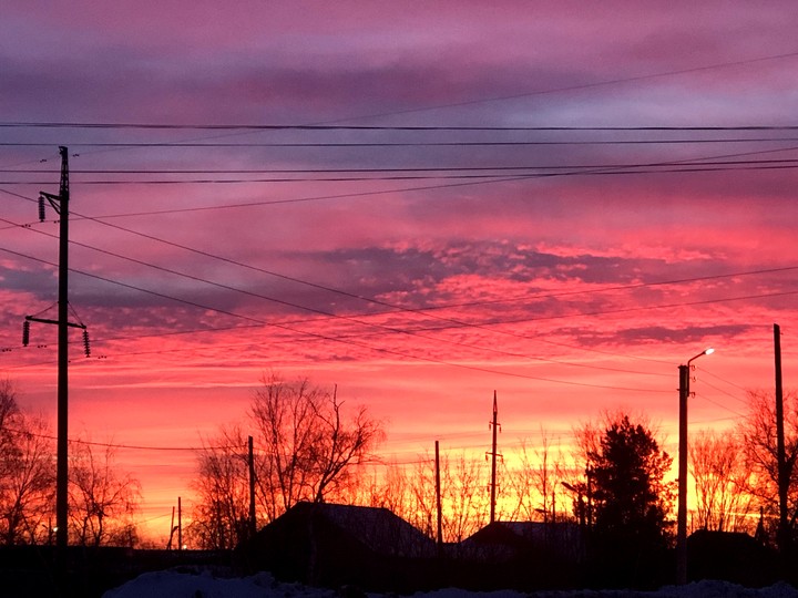 nature, sky, dawn, admire, beauty