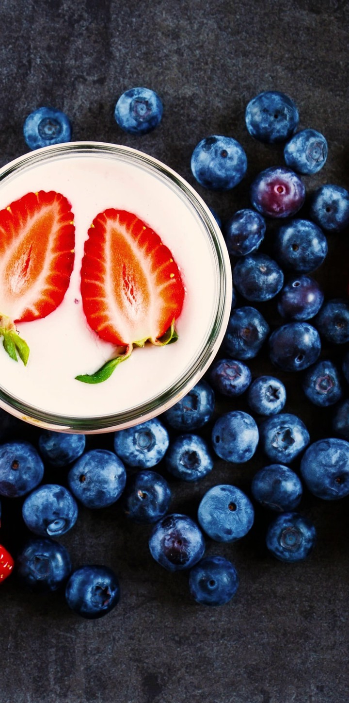 Blueberry and strawberry