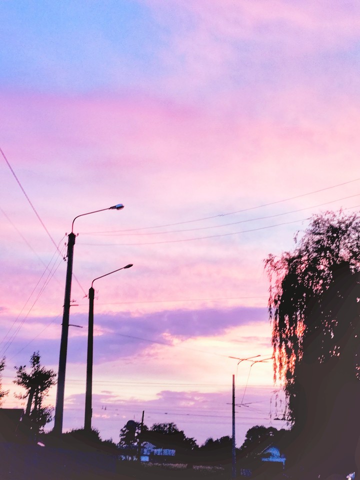 Sunset.