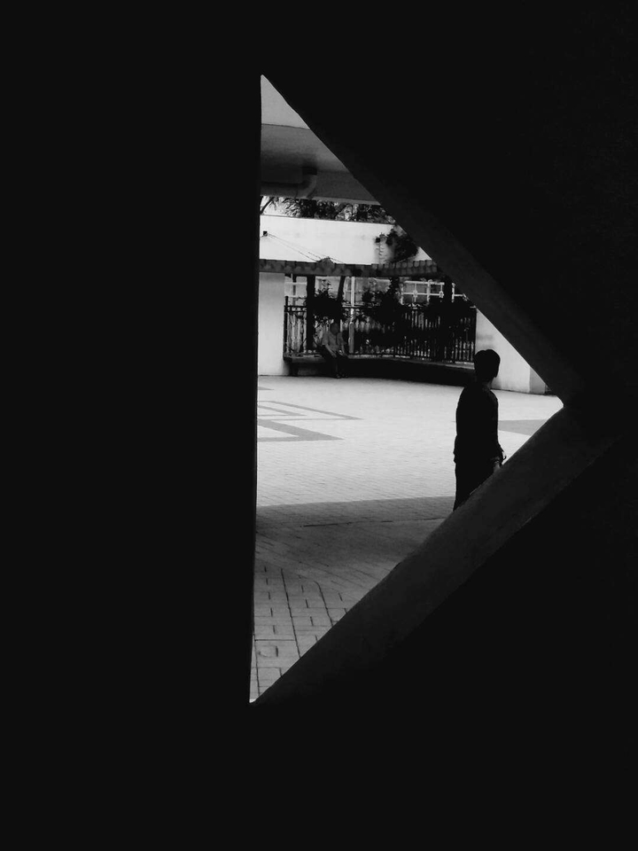 black and white