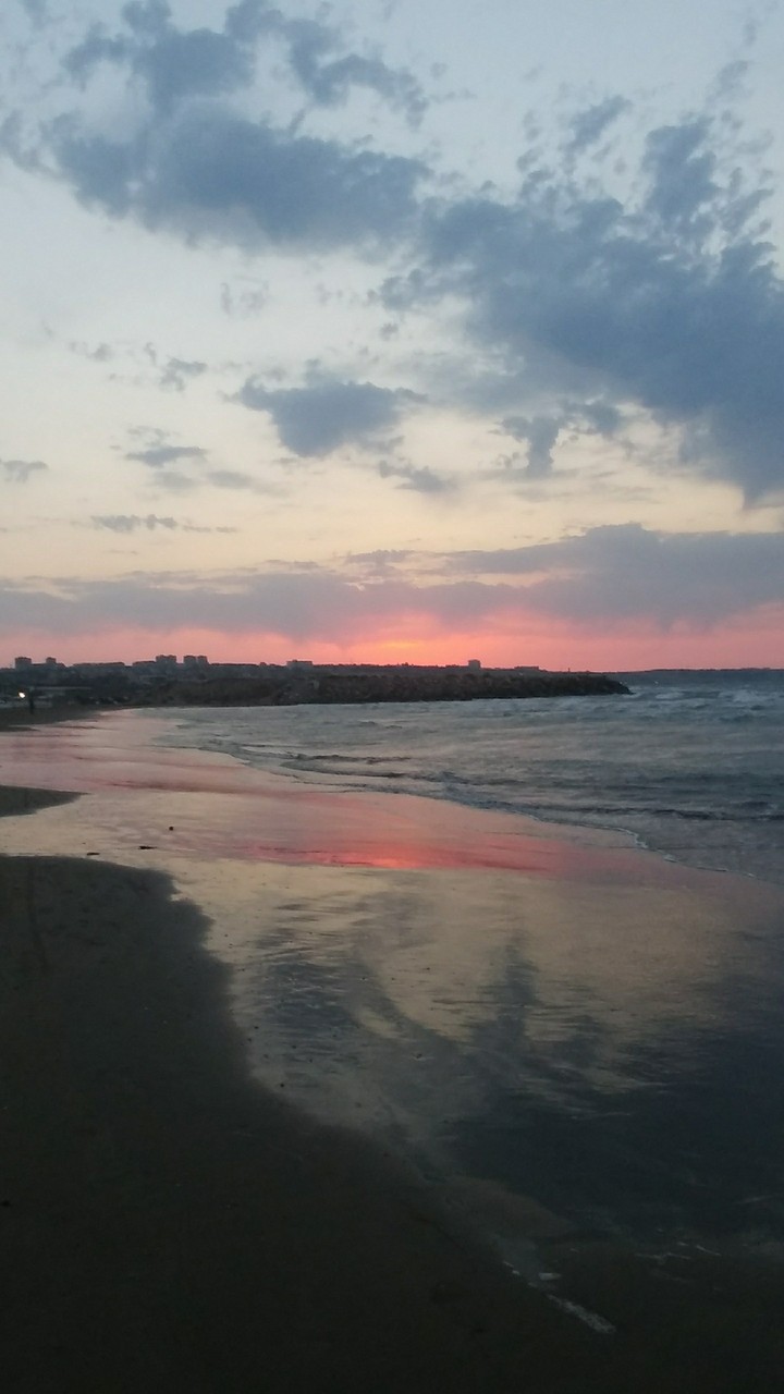 закат на пляже