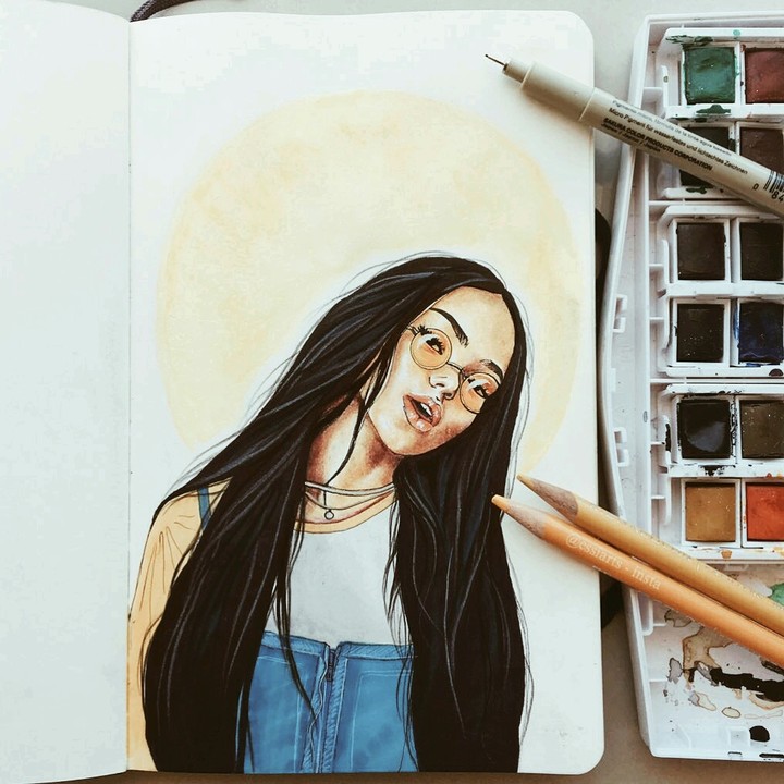 Рисунок акварелью