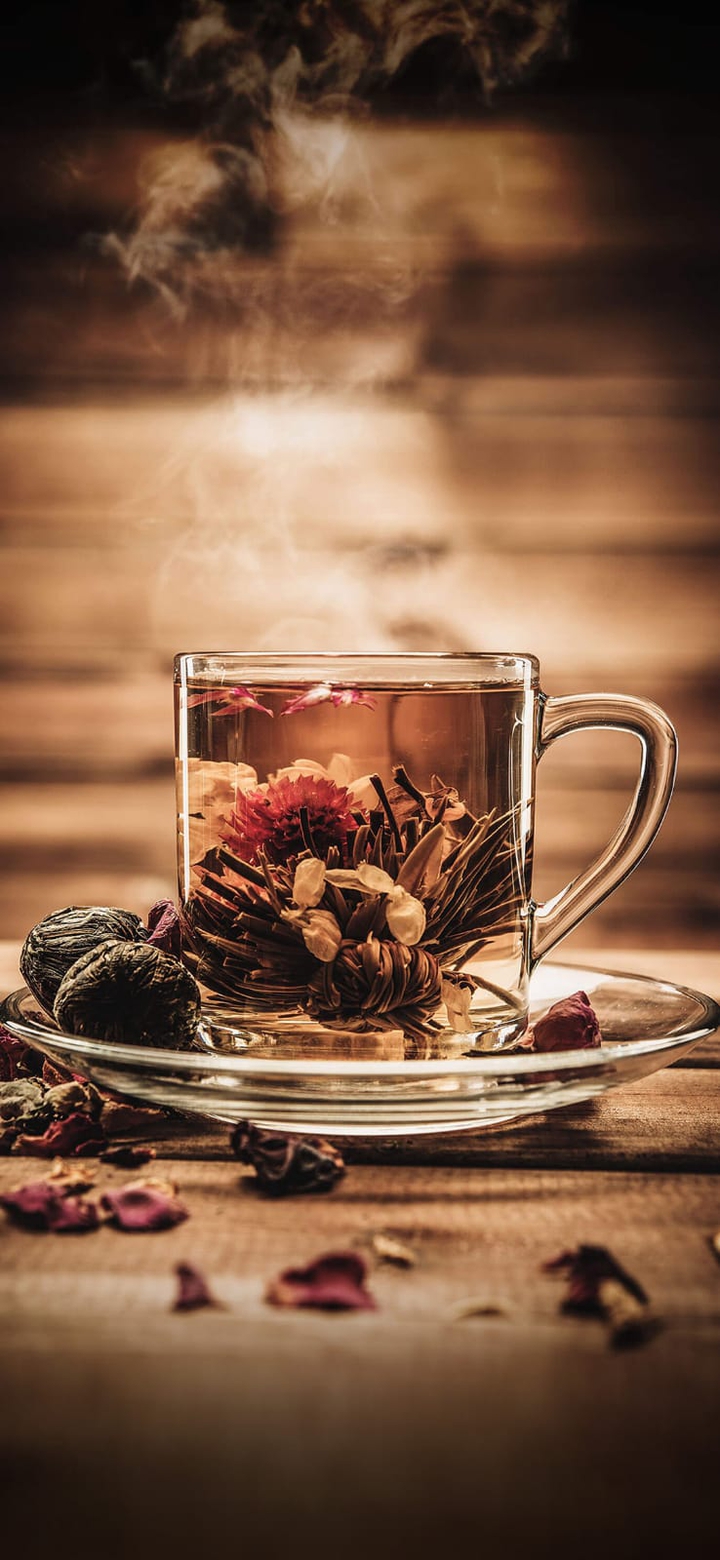 beautiful hot tea