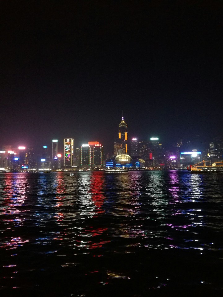 Hong Kong island at night