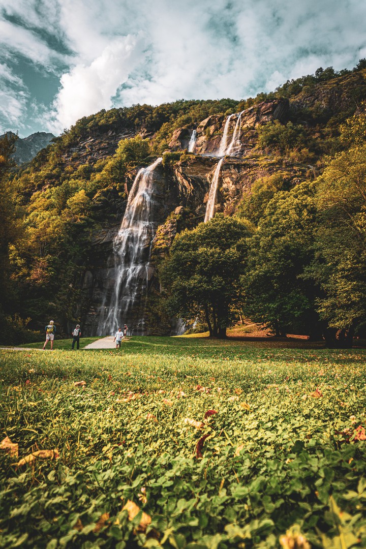 Golden waterfalls