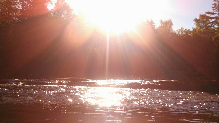 sunrise at Tahquamenon Falls