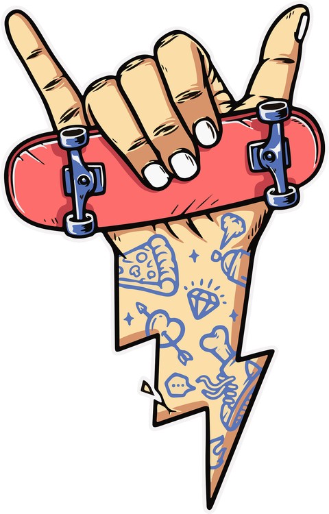 sfondi graphics, skateboarding