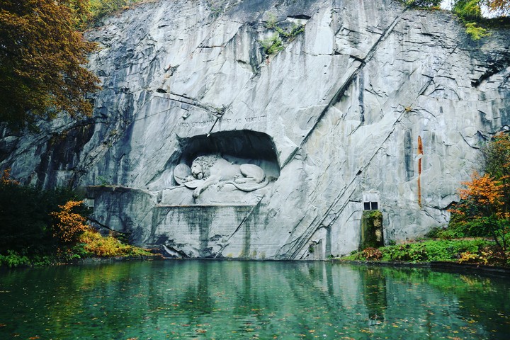 The Lion Monument in Lucerne