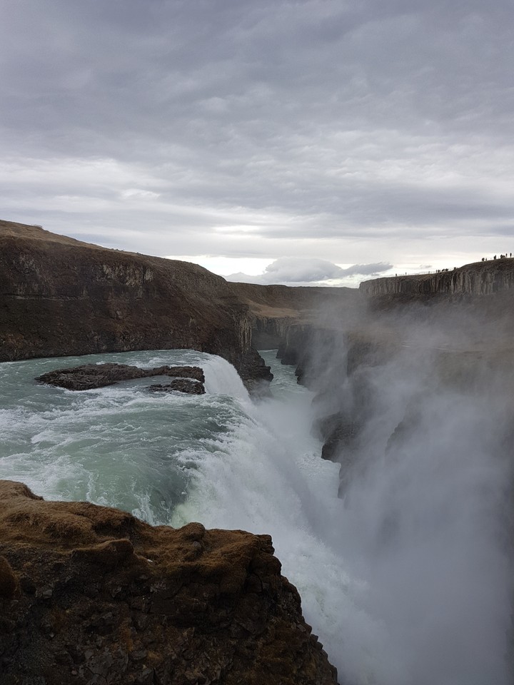 Waterfall on the Golden Circle, Iceland.
