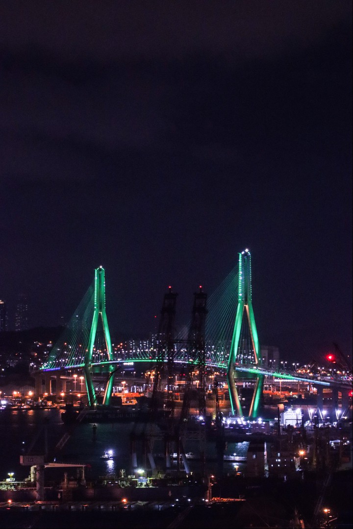Bright Busan colored with green