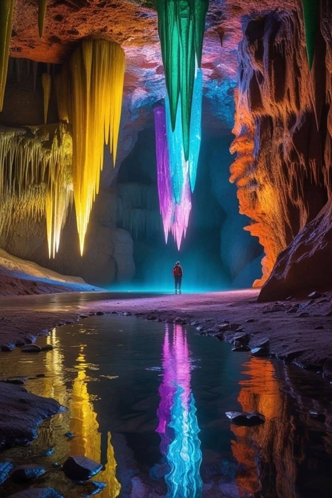 fonds d'écran erosion, stalagmite
