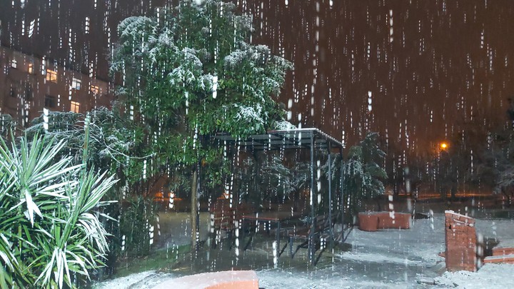 Snowing