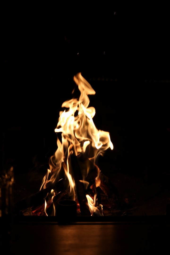 Fire at night