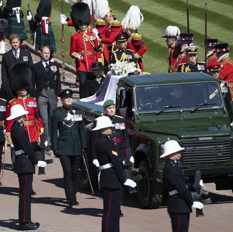 the funeral procession of Prince Philip