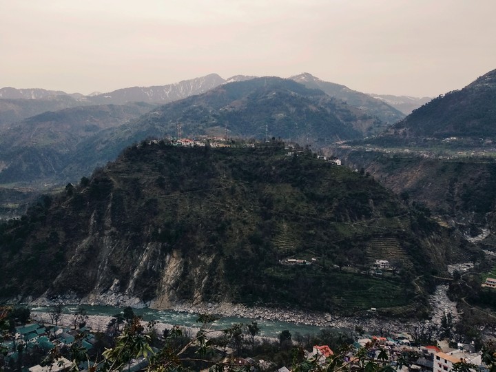 a view from top of chamba The Himalayas..