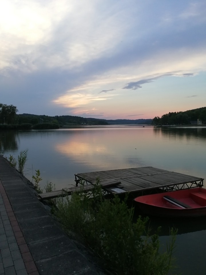 Landscape, river and sunset
