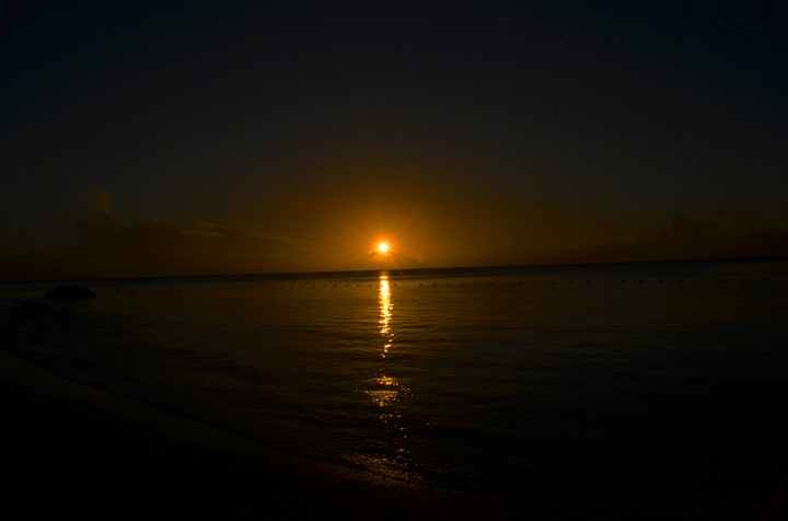 sunset at arabian sea.