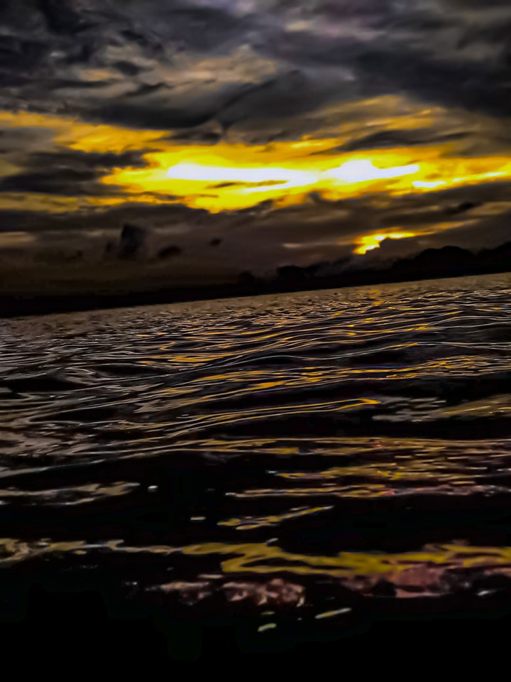 Sunset, water