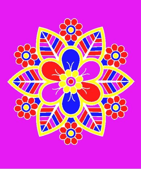 Multi-coloured flower