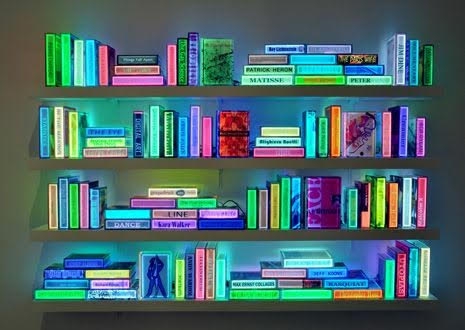 Neon Book Case