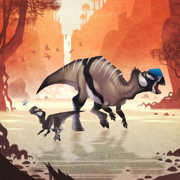 hadrosaurs art